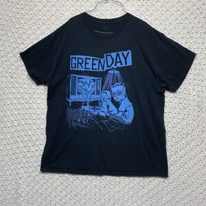 Green Day Black & Blue Graphic‎ Tee Shirt Men's Sz XL Spencers Tour Short Sleeve